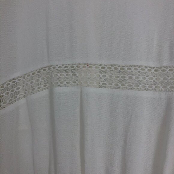 IRO White Keola sheer panelled lace button up Blouse size 40 - Picture 9 of 14